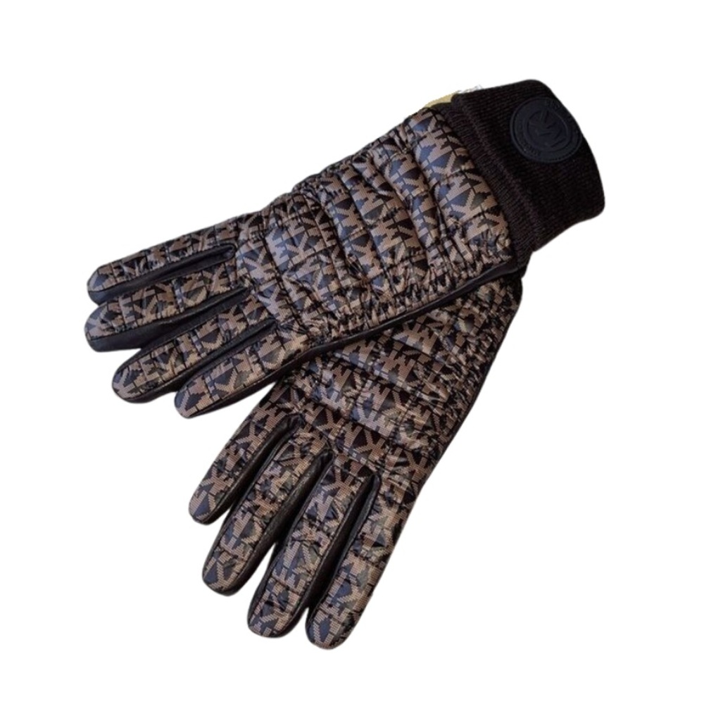 Michael Kors Women's Logo Leather Touch Tip Gloves